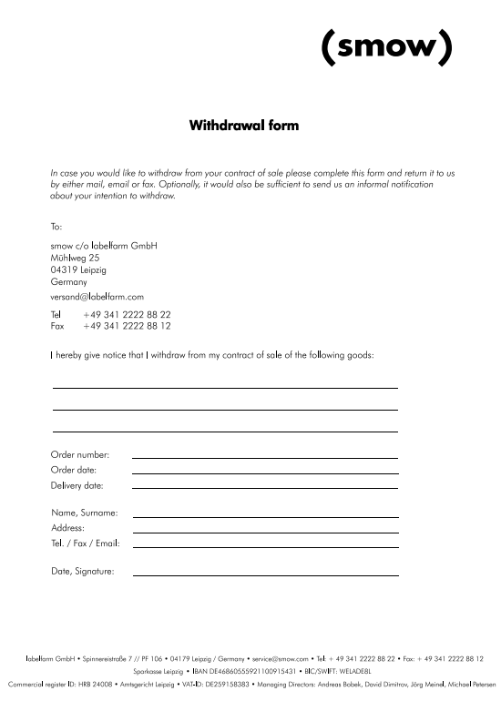Withdrawal Form
