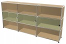 USM Haller Highboard XL with 3 Glass Doors