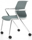 Unix Chair with four-legged base on castors
