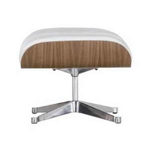 Lounge Chair White Ottoman 