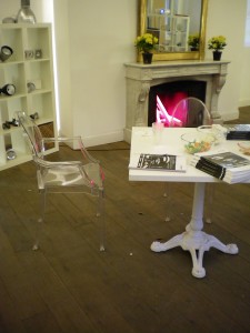 Louis Ghost Chairs in Milan... seen the one behind the table'' Didn't think so,