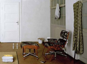 eames-lounge-chair-george-bruckmann Eames Lounge Chair by George Bruckmann. A delightful combination of paiting, photography and mind games.