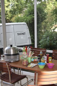 Cobb grill and Thonet - the perfcet combination summer, winter, autum or spring