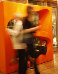 panton-exhibition-berlin-living-tower LivinG tower by Verner Panton. A place to watch the world from.