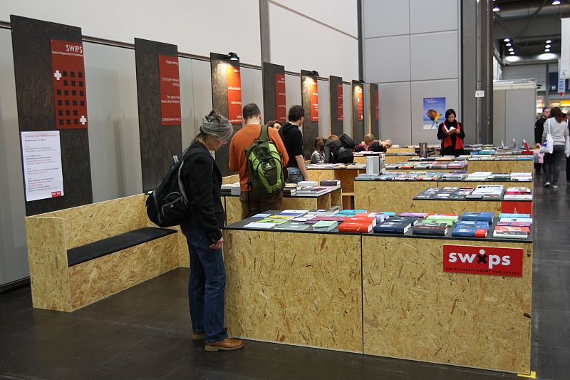 The SWIPS – Swiss Independent Publishers stand at Leipzig Book Fair.
