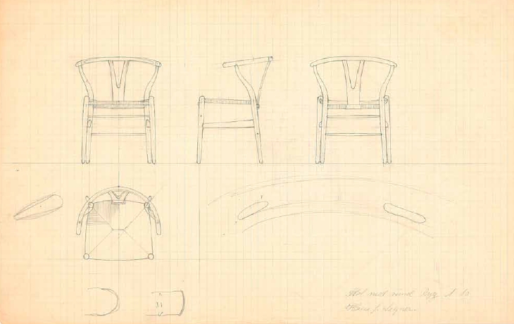 CH24 Wishbone Chair Hans J. Wegner Carl Hansen & Søn Sketch