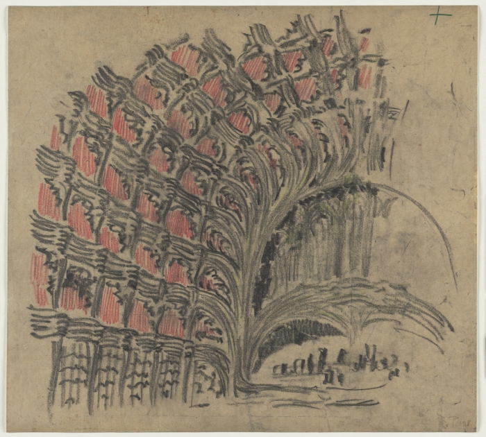 Hans Poelzig. Concert Hall Project, Dresden, Germany, Interior perspective of preliminary scheme Hans Poelzig. Concert Hall Project, Dresden, Germany, Interior perspective of preliminary scheme