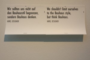 The legacy of Bauhaus according to MIRO, as seen at, The Bauhaus #itsalldesign, Vitra Design Museum
