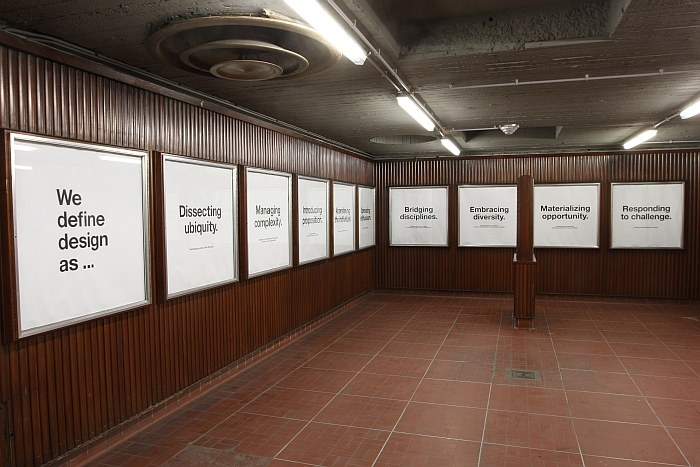 Intrastructures "Manifesto", as seen at the Intrastructures exhibition, Brussel-Congres Station, 2015