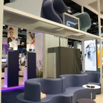Cloverleaf modular sofa system by Verner Panton through Verpan, and distributed to airports via Vitra, as seen at Passenger Terminal Expo 2016 Cologne