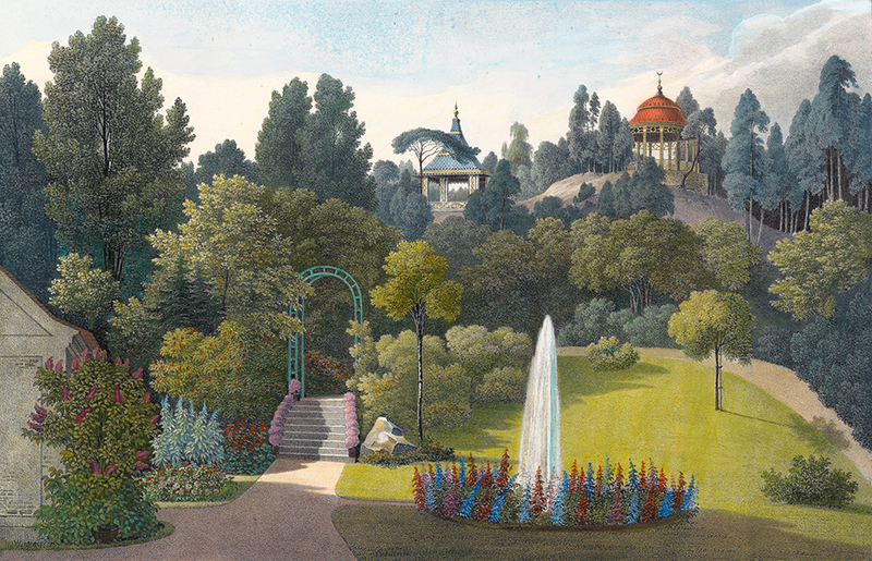 Pleasureground am Bad from Hermann Fürst von Pückler-Muskau's book, Andeutungen über Landschaftsgärtnerei 1834 (Courtesy of the Bundeskunsthalle Bonn)