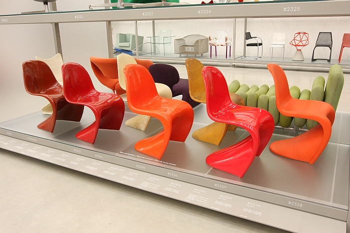 .... and you thought there was just one Panton Chair...... A collection of different versions from different production periods