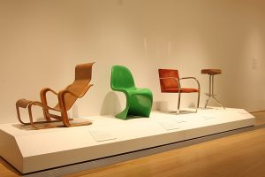 Works by Marcel Breuer, Verner Panton, Mies van der Rohe & Charles and Ray Eames, as seen at Modern Design at GRAM: 20th Century Furniture