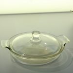 A 1935 Durax baking dish by Wilhelm Wagenfeld. Non-stackable