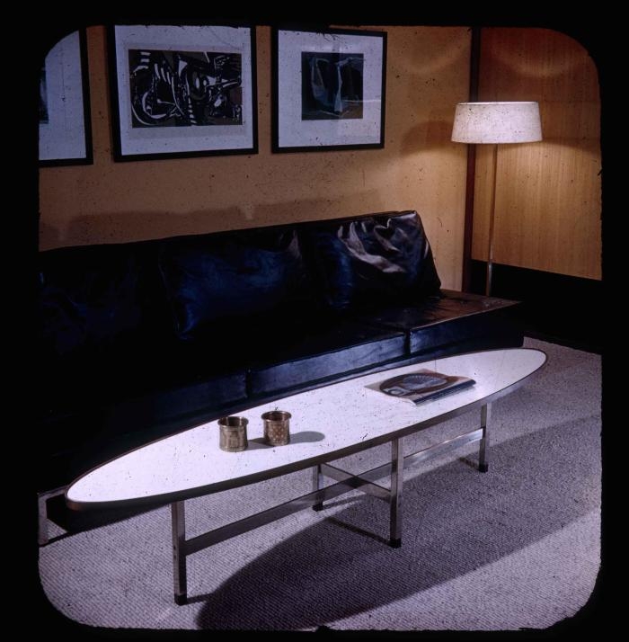 Edward J Wormley. "Surfboard" Coffee Table . 1952. Edward J Wormley papers; Professional (KA0048.02). New School Archives and Special Collections Digital Archive