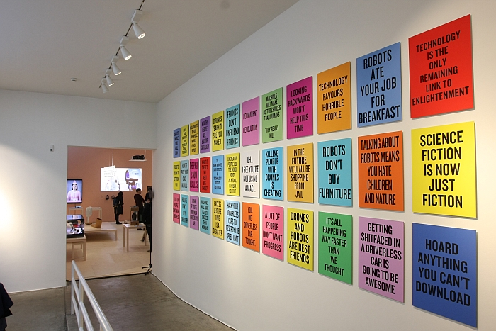 Douglas Coupland, Slogans for the twenty first century, as seen at Hello, Robot. Design between Human and Machine, Vitra Design Museum