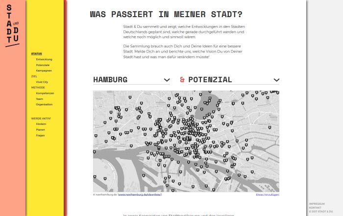 Stadt & Du by Johannes Ben Jurca (website screenshot)