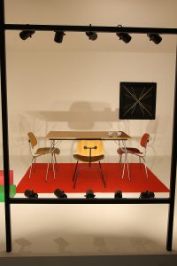 Part of the recreation of Charles and Ray Eames contribution to the For Modern Living Exhibition, as seen at Charles & Ray Eames. The Power of Design, Vitra Design Museum