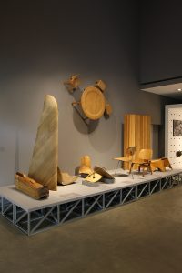 Plywood objects, as seen at Charles & Ray Eames. The Power of Design, Vitra Design Museum