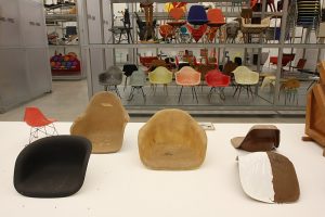 Fribreglass seat shells, as seen in Kazam!, the Vitra Design Museum Schaudepot