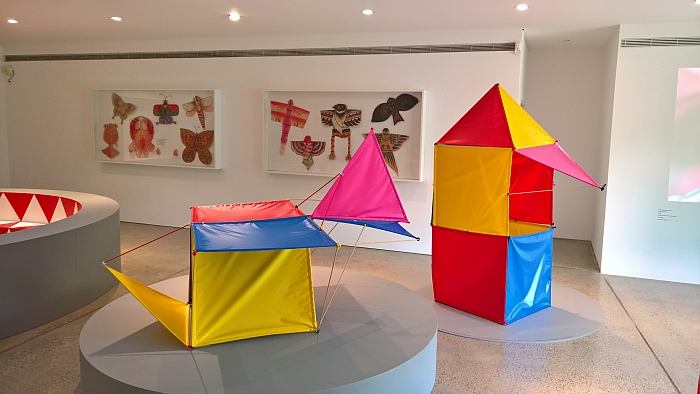 Structures created from Toy by Charles & Ray Eames, as seen at Play Parade, Vitra Design Museum Gallery