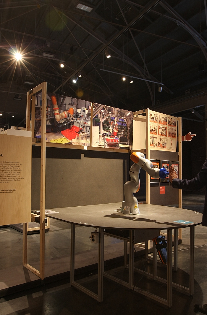 Controlling a gesture controlled robot, as seen at Gestures - Past, Present and Future at the Sächsische Industriemuseum Chemnitz