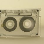 C90 cassette, as seen at Welt aus Glas. Transparentes Design, Wilhelm Wagenfeld Haus Bremen
