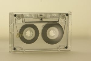 C90 cassette, as seen at Welt aus Glas. Transparentes Design, Wilhelm Wagenfeld Haus Bremen