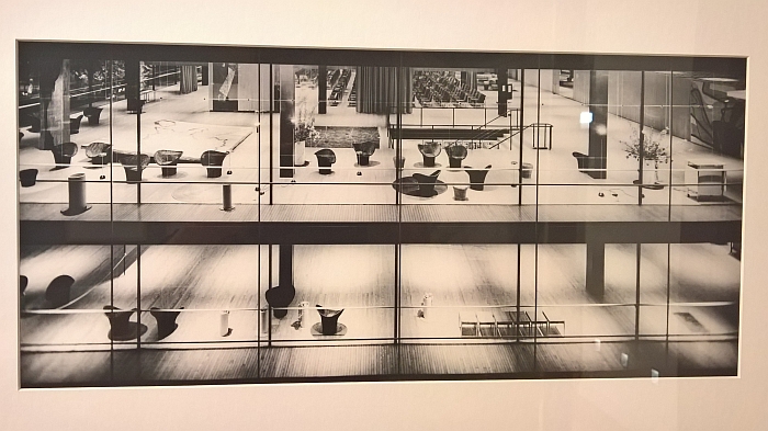 German Pavilion at Expo 1958 Brussels by Egon Eiermann and Sep Ruf (Foto Georg Pollich), as seen at Welt aus Glas. Transparentes Design, Wilhelm Wagenfeld Haus Bremen