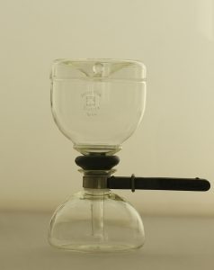 Sintrax coffee percolator by Gerhard Marcks (handle Wilhelm Wagenfeld), as seen at Welt aus Glas. Transparentes Design, Wilhelm Wagenfeld Haus Bremen