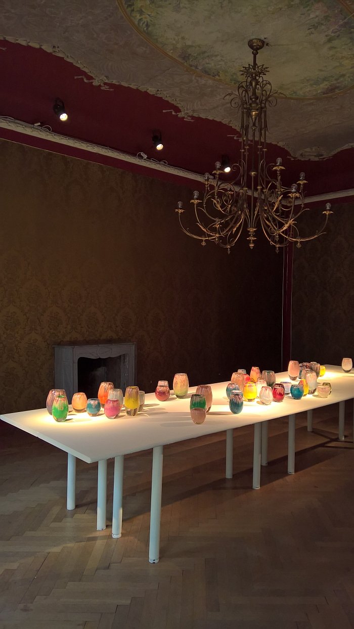 84.2 Copper Mesh Glass Vase collection by Omer Arbel, Milan Design Week 2018 