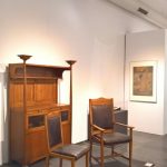 Furniture created by Peter Behrens for Johannes Geller (1899-1900), as seen at Peter Behrens. #all-rounder, the Museum für Angewandte Kunst Cologne