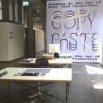 Part of the installation Copy_Paste//Writing in the Age of Mass Text Productionas seen at Hochschule für Gestaltung Karlsruhe Rundgang 2018