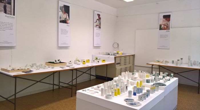 Presentation of the class First steps in porcelain, as seen at Jahresausstellung 2018, Kunsthochschule Burg Giebichenstein, Halle