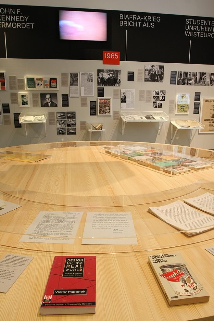 Copies of Design for the Real World, as seen at Victor Papanek: The Politics of Design, Vitra Design Museum