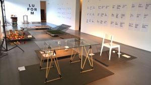 The table Izo by Hugo Duina, as seen at LuForm 6 - LuForm Meets RECIPROCITY, Ludwig Forum Aachen