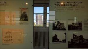 The Gasometer Oberhausen, a vestiage of the area's past, and in its current guise as an exhibition arena also the more recent regeneartion of the area, as seen from Peter Behrens - Art and Technology, the LVR-Industriemuseum Oberhausen