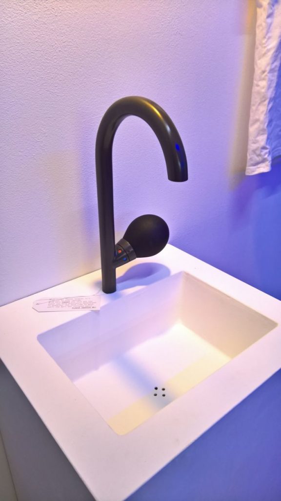 Michael Varga Design for against overconsumption faucet, as seen at Akademie der Bildenden Künste Stuttgart, Rundgang 2018