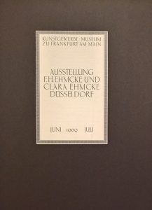 An exhibiton brochure by Fritz Helmuth Ehmcke (though apparently not Clara Ehmcke), as seen at Commercial Design instead of Applied Art?, the Werkbundarchiv – Museum der Dinge Berlin