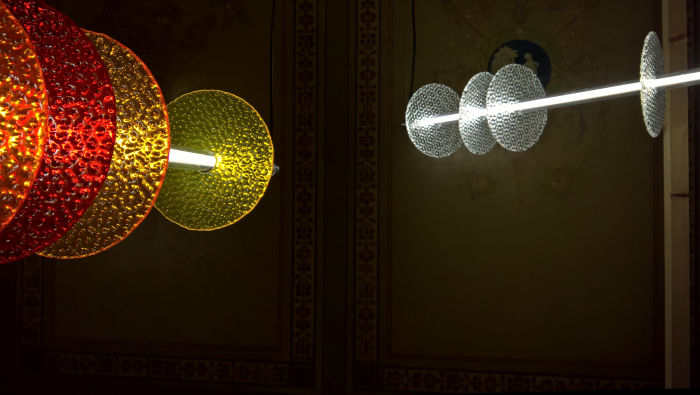 Knäckebröd lamp by Färg & Blanche, as seen at The Baker's House, Stockholm Design Week 2019