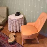 Emma chair by Färg & Blanche for Gärsnäs, and Slipper chair, as seen at The Baker's House, Stockholm Design Week 2019