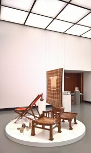 Furniture by Rathindranath Tagore, as seen at Bauhaus Imaginista, Haus der Kulturen der Welt, Berlin