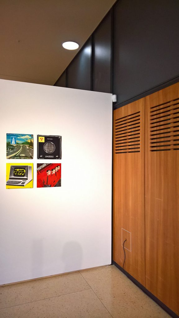 Kraftwerk album covers, as seen at Bauhaus Imaginista, Haus der Kulturen der Welt, Berlin