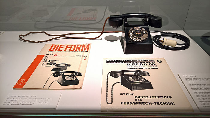 The Fuld telephone, as seen at Unique Piece or Mass Product?, Werkbundarchiv – Museum der Dinge, Berlin