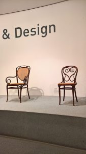 Nr 6 armchair (l) & Nr 4 by Michael Thonet, as seen at Thonet & Design, Die Neue Sammlung - The Design Museum, Munich