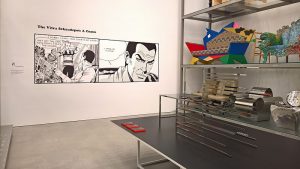 A Manga Chair by Nendo, as seen at Living in a Box. Design and Comics, Vitra Design Museum Schaudepot