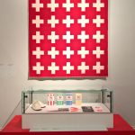 Blanket Krux by Wallén & milk packaging by Tom Hedqvist, as seen at 1989 - Culture and Politics, The National Museum Stockholm