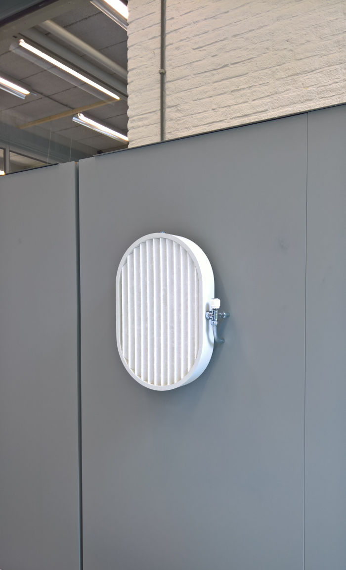 A radiator from The hidden qualities of salt by Mireille Steinhage, as seen at Finals 2019, ArtEZ Academy of Art & Design Arnhem