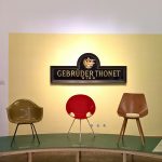 ... or at least two ot three are: moulded wood by Otto Haupt (r) and Eddi Harlis (m) for Thonet and moulded fibreglass by Charles and Ray Eames for Herman Miller, as seen at Bentwood and Beyond. Thonet and Modern Furniture Design, MAK - Museum für angewandte Kunst Vienna