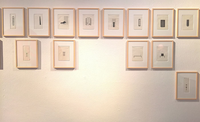 Illustrations of Pentagon objects for the 1991 prodomoWien catalogue, as seen at Design Gruppe Pentagon, Museum für Angewandte Kunst Cologne
